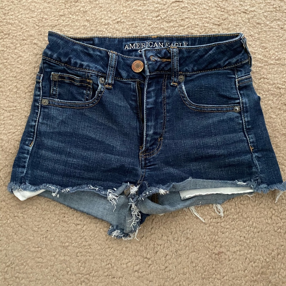 American eagle high rise jean shorts